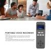 Digital Voice Recorder, Noise Reduction Voice Recorder, Dual Microphone, Password, One Touch Recording, MP3, Audio Recording Device for Meetings, view 2