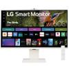 LG 32SR85U-W Smart Monitor 32-inch 4K UHD (3840x2160), IPS Display, webOS 23, USB Type-C 90W PD, Built-in FHD Webcam & Speaker, HDR 10, AirPlay 2, Screen Share, Bluetooth, White view 1
