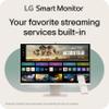 LG 32SR85U-W Smart Monitor 32-inch 4K UHD (3840x2160), IPS Display, webOS 23, USB Type-C 90W PD, Built-in FHD Webcam & Speaker, HDR 10, AirPlay 2, Screen Share, Bluetooth, White view 2