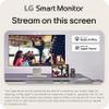 LG 32SR85U-W Smart Monitor 32-inch 4K UHD (3840x2160), IPS Display, webOS 23, USB Type-C 90W PD, Built-in FHD Webcam & Speaker, HDR 10, AirPlay 2, Screen Share, Bluetooth, White view 3