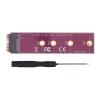 suckoo for MacBook Air Pro 2013-2017 A1465 A1466 A1398 A1502 12+16Pin to NVME M-Key M.2 PCI-E 4.0 3.0 SSD Hard Drive 2230 2242 2260 2280 Adapter Expansion Board Upgrade Converter Purple view 3