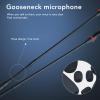 ciciglow 23.2in Gooseneck Microphone, 3Pin Flexible Desktop Gooseneck Condenser Microphone with Power Indicator for Meetings Conferences Lecture view 2