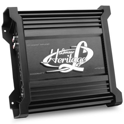 Pyle Lanzar Mono-Block Mosfet Amplifier - 2 Ohm Stable, Heritage Series Amplifier,Low Pass Filter, Chrome RCA Inputs, Power Speaker Terminals, 5 Way Protections with Bass Boost Circuitry HTG138.5