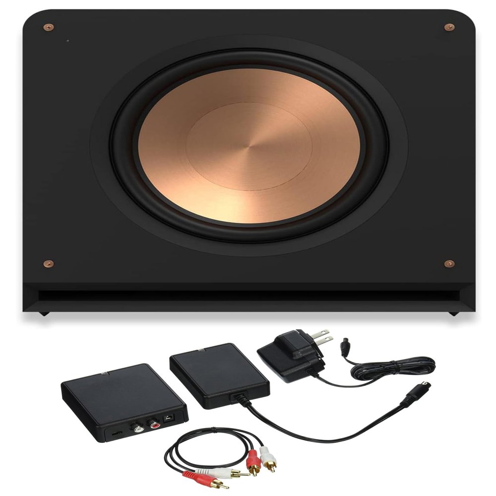 Klipsch RP-1600SW 1600W Subwoofer with 16 Inch Cerametallic Driver with a Klipsch WA-2 Wireless Subwoofer Kit (2023)