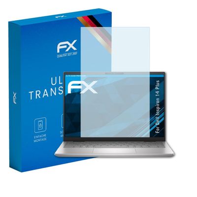 atFoliX Screen Protection Film compatible with Dell Inspiron 14 Plus Screen Protector, ultra-clear FX Protective Film (2X)