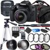 Canon EOS 2000D/Rebel T7 DSLR Camera w/EF-S 18-55mm F/3.5-5.6 Zoom Lens+Tripod+Accessory Bundle (Renewed), Black view 1