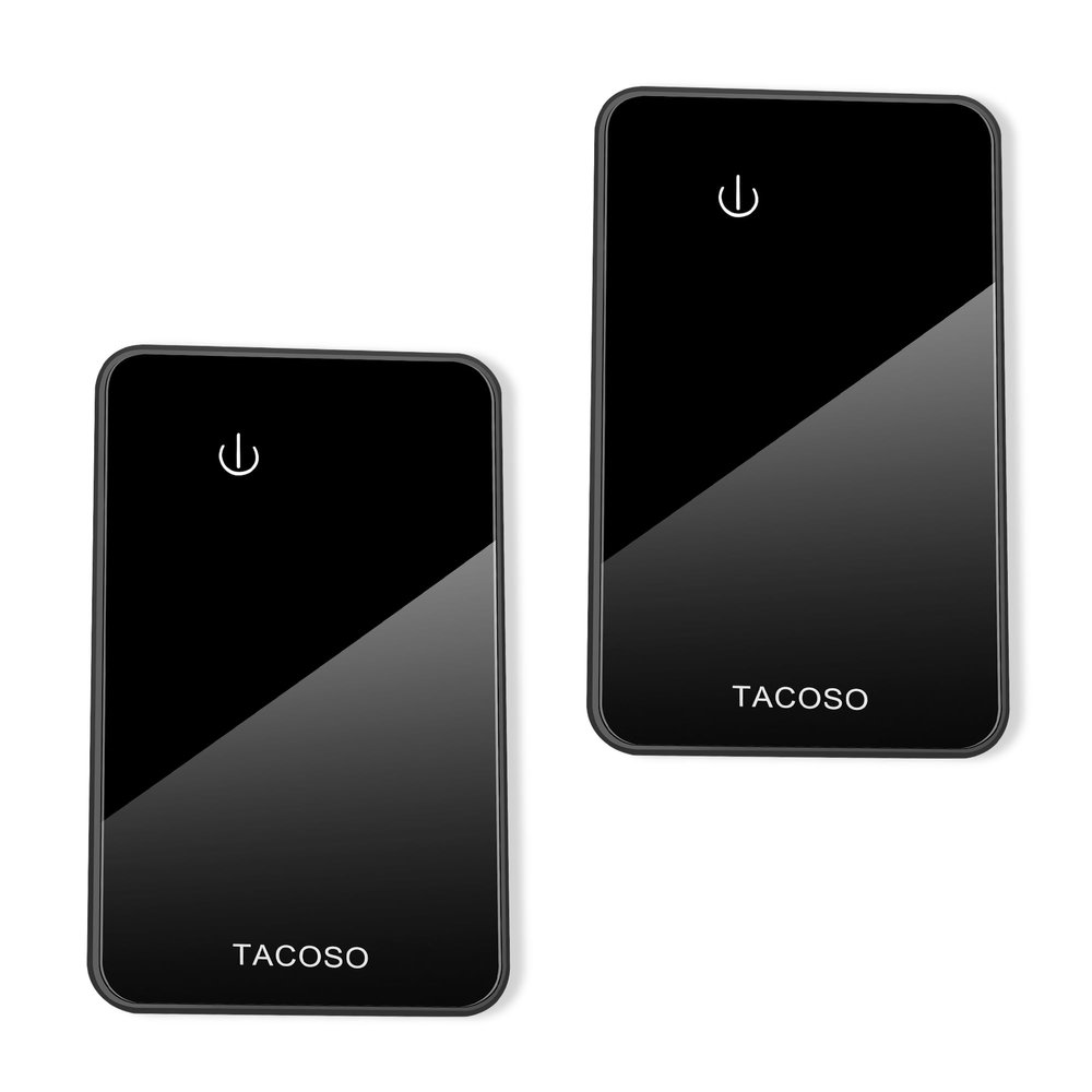 TACOSO MFi Certified Wallet-Tracker-Card-2 Pack, Ultra Slim Blutooth Tracker Card for Wallet-Finder-Tracker Tag Work with Apple Find My (iOS Only) IPX6 Waterproof, 2-Year Battery Life - Black