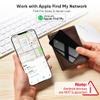 TACOSO MFi Certified Wallet-Tracker-Card-2 Pack, Ultra Slim Blutooth Tracker Card for Wallet-Finder-Tracker Tag Work with Apple Find My (iOS Only) IPX6 Waterproof, 2-Year Battery Life - Black view 2