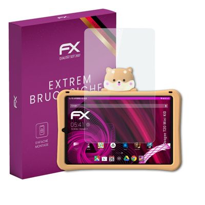 atFoliX Plastic Glass Protective Film compatible with Doogee T20 Mini KID, 9H Hybrid-Glass FX Screen Protector