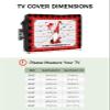 Outdoor TV Cover Mother'S Day Dwarf Red Heart Plaid Waterproof Weatherproof TV Covers for Outside Flat Screen TV Protector Shield 75"W x 45"H x 4.5"D view 2