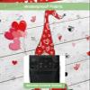 Outdoor TV Cover Mother'S Day Dwarf Red Heart Plaid Waterproof Weatherproof TV Covers for Outside Flat Screen TV Protector Shield 75"W x 45"H x 4.5"D view 3