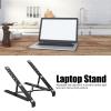 CDQL Laptop Stand for Desk,Adjustable Height Laptop Stand,Aluminum Portable Laptop Stand,Foldable Tablet Notebook Stand,Laptop Riser Cooling Rack for Office Desk Accessories (Black) view 3