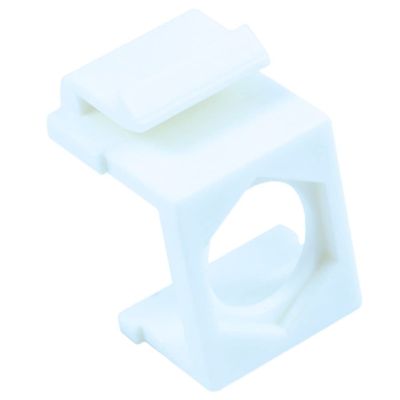 MyCableMart Wallplate: Keystone Jack - Hexagon Hole Insert, White EACH