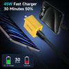 EWUONU 45W USB C Fast Charger Block with 3.3ft C to C Cable, 3-Port (2 PD & 1 QC 3.0) Wall Charger Adapter Compatible with iPhone 17/17 Pro Max, iPad Air/Pro, Samsung S26/S25 Ultra view 4