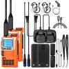 2 Packs Quansheng UV-K5(8) Radio USB-C Charging Cable Two Way Radio for Adults 5W with NOAA U/V Dual Band DTMF AM FM Walkie Talkie Rechargeable UV-K6 Orange with 12V Car Charger Full Kit view 1