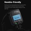 Godox MF-R76C ETTL Macro Ring Flash Light GN14 10 Levels Adjustable Brightness with 8pcs Adapter Ring Large Capacity Battery Replacement for Canon Camera view 3