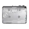 Docooler Cassette Player, Auto Reverse Clear Stereo Cassette Player, Tape-to-MP3 Converter Recorder via PC Cassette Tape Player with Earphone - Transparent view 3