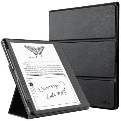 CoBak Stand Case for Kindle Scribe - Premium Folio Leather Cover with Pen Holder, Auto Sleep/Wake - Compatible with 10.2 Inch Kindle Scribe (2022/2024 Release)