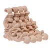 Yoetaun 4pcs/Set Wood Carved Corner Flower Onlay Applique Unpainted Frame Cupboard Cabin Wooden White view 1