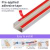 Stainless Steel Management Raceway of Cables, 3-Pack 39.37in Metal Cable Condenser, Self-Adhesive Wire Cord Hider, No Screws No Drill On Wall Cable Cover Channels for Floor Home Office Kitchen view 3