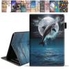 FVAENDHIO Case for All-New Amazon Kindle Fire HD 10 & 10 Plus Tablet 10.1" (13th/11th Generation, 2023/2021 Release) - Premium PU Leather Cover with Auto Sleep Wake, Dolphin Under The Moon view 1