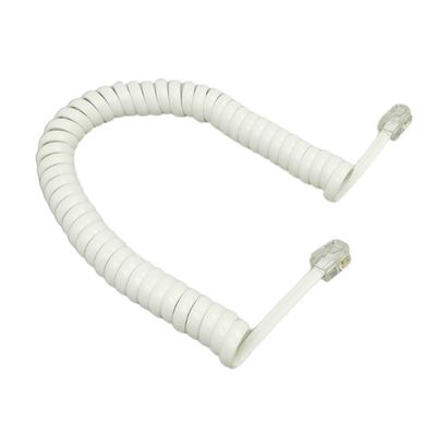 Yoetaun 4-Core Modular Coiled Telephone Handset Cord for Telephone/Handset Black//White Curly Cord 1.85m/ Telephone Handset Cords for Landline Phones 6 Ft Curly Coiled White Black 4P4C