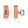 CAMVATE Wood Side Handle Grip with 1/4"-20 Thumbscrew Mounts - 3517 view 3