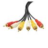1.5M 3M 5M 4N 3 to 3 Audio Video AV Cable TV Set-top Box Cable 6 in One 3RCA Male Extension AV Cable (Size : 5m) view 2