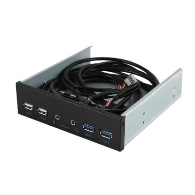 5.25 Inch Desktop Pc Case Internal Front Panel USB Hub 2 Ports USB 3.0 and 2 Ports USB 2.0 with Hd Audio Port 20 Pin Connector