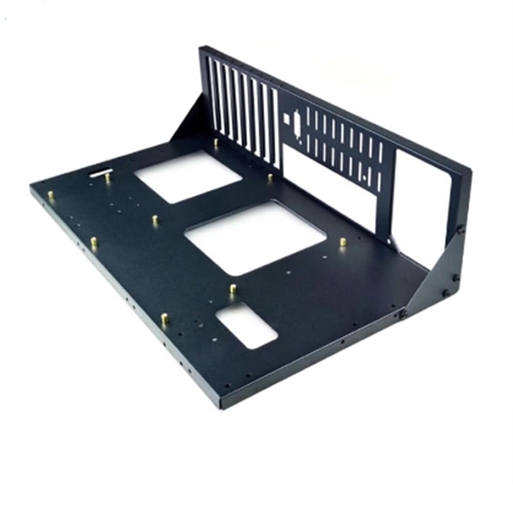 Luejnbogty Open Server Chassis, E-ATX/ATX Motherboard Bracket Test Rack, Open Cooling Rack, Black Steel