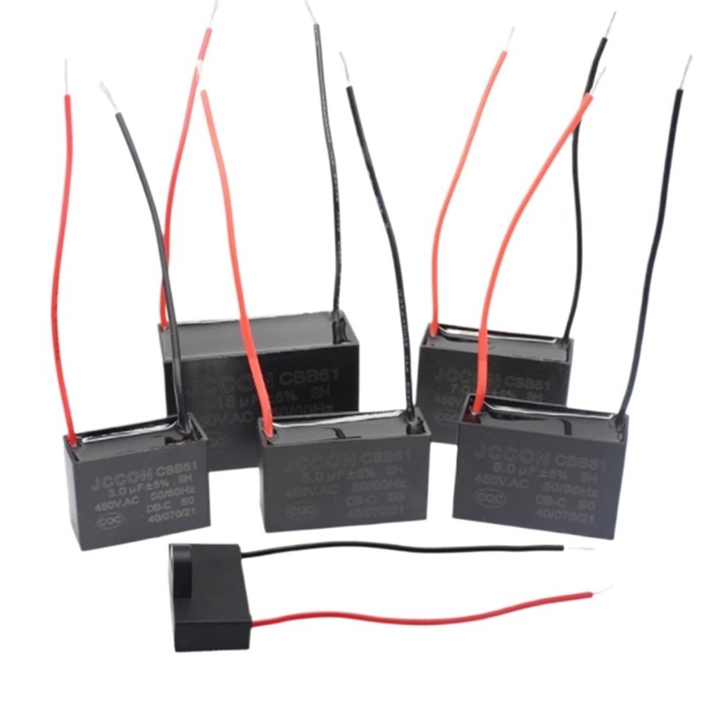 CBB61 450V Fan Start Capacitor 1uF 1.2uF 1.5uF 1.8uF 2.0uF 2.5uF 3.0uF 3.5uF 4.0uF 4.5uF 5.0uF 6.0uF 7.0uF 8.0uF 10uF 15uF 20uF (Size : 450V0.8uF)