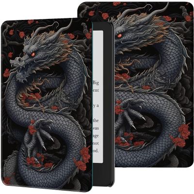Slim Case for 6.8" Kindle Paperwhite (11th Generation-2021) and Kindle Paperwhite Signature Edition Stand Smart Cover with Auto Wake/Sleep for Kindle Paperwhite 2021 E-Reader,Chinese Dragons