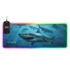 xigua White Sharks RGB Mouse Pad 35.4 x 15.7 Inch Soft LED Gaming Mouse Pad Non-Slip Base Smooth Surface Mousepad Desk Mat 14 Lighting Modes view 1