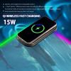 xigua White Sharks RGB Mouse Pad 35.4 x 15.7 Inch Soft LED Gaming Mouse Pad Non-Slip Base Smooth Surface Mousepad Desk Mat 14 Lighting Modes view 2
