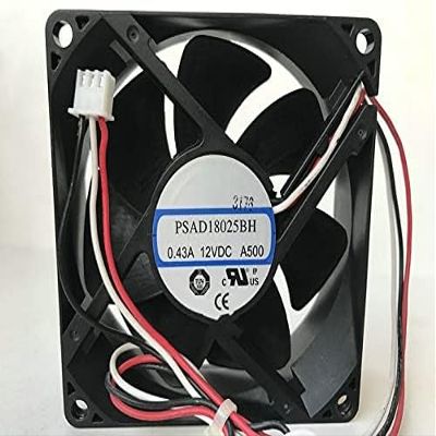 Fan for NSTECH PSAD18025BH A500 DC12V 0.43A 8CM Double Ball 3-Wire Fan