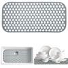 SAMSIER Sink Protectors for Kitchen Sink, Kitchen Sink Accessory - Silicone Mats Grid for Stainless Steel Strainer Bottom of Farmhouse Porcelain sinks (30x14) view 1