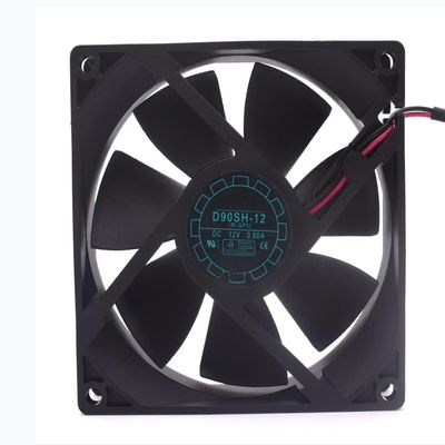 D90SH-12 DC12V 0.27A 92X92X25mm 2-Wire Cooling Fan