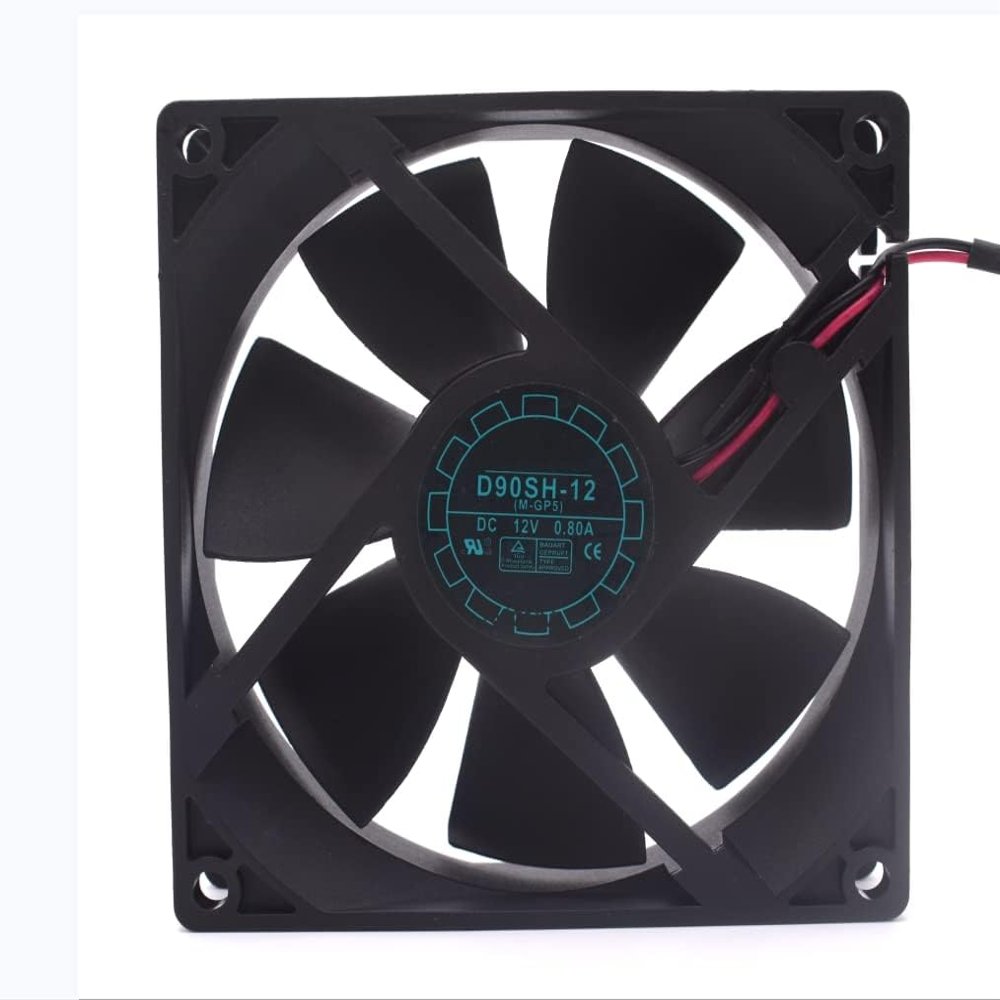 D90SH-12 DC12V 0.27A 92X92X25mm 2-Wire Cooling Fan