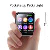 MP3 Player with 128GB TF Card, Bluetooth 5.4 Lossless Sound Audio Player, 2" Touch Screen Portable Music Player with Speaker, Voice Recorder Digital Cameras (with Camera, Black, 2") view 2