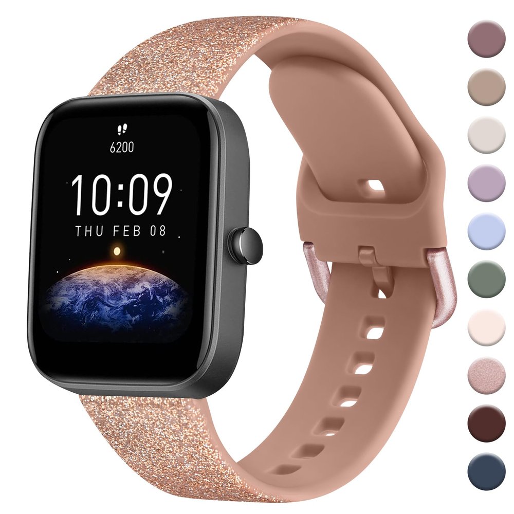 AK Band for Amazfit GTS 4 / GTS 4 Mini / GTS 3 / GTS 2 / GTS 2e / GTS 2 mini / GTS / GTR mini Bands, 20mm Soft Replacement Sport Strap for Amazfit Bip 3 / Bip 3 Pro / Bip U Pro / Bip / Bip Lite / Bip