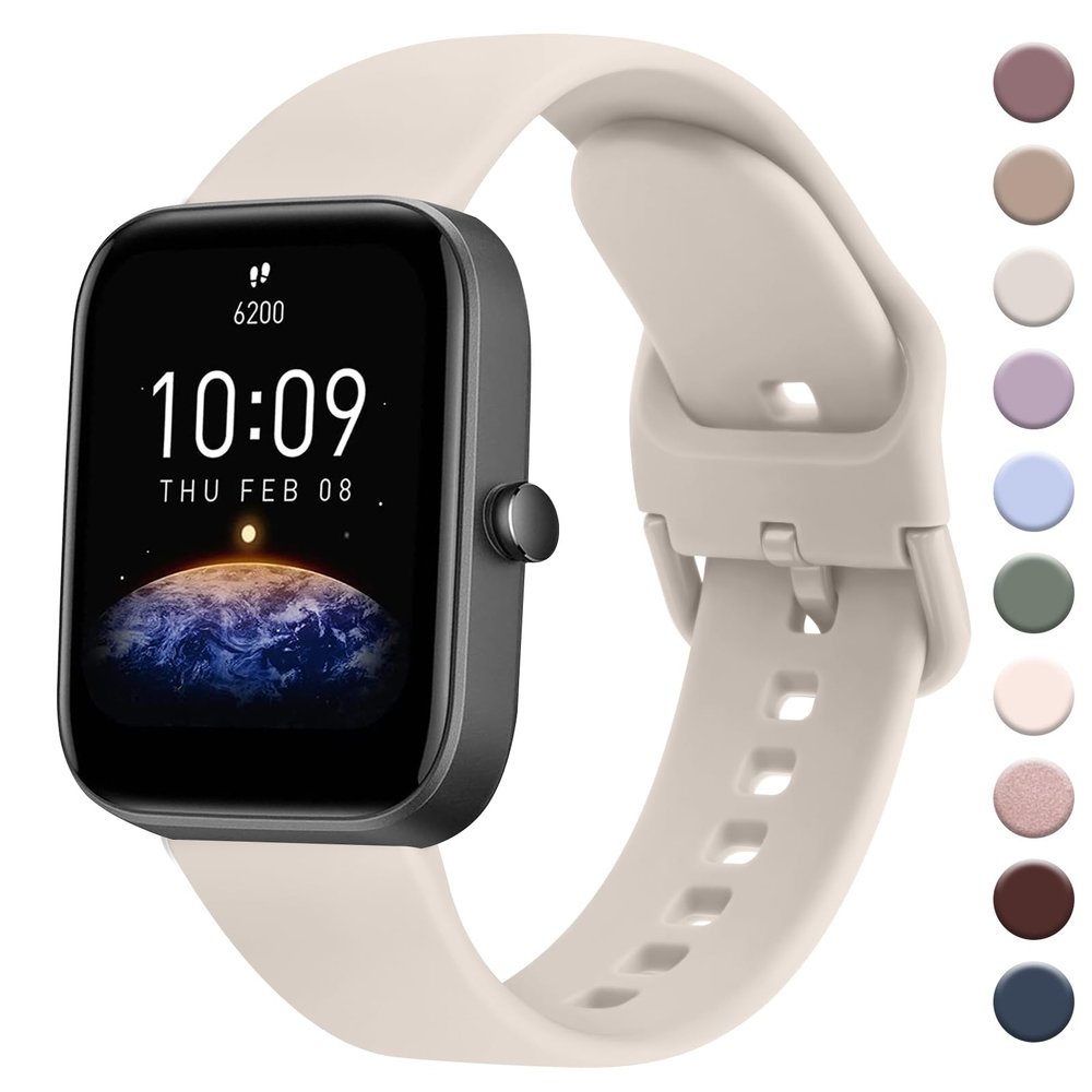 AK Band for Amazfit GTS 4 / GTS 4 Mini / GTS 3 / GTS 2 / GTS 2e / GTS 2 mini / GTS / GTR mini Bands, 20mm Soft Replacement Sport Strap for Amazfit Bip 3 / Bip 3 Pro / Bip U Pro / Bip / Bip Lite / Bip
