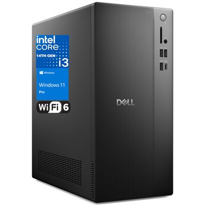 Dell Vostro Tower PC Desktop Computer for Home and Business, 14th Gen Intel 4-Core Processor, 16GB DDR5 RAM, 512GB PCIe SSD, WiFi 6, Bluetooth, RJ-45, DisplayPort, HDMI, Type-C, Windows 11 Pro