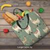 VTCTOASY Alpaca Print Women Tote Bag Big Capacity Shopping Bag Fashion Beach Bag For Work Travel view 3