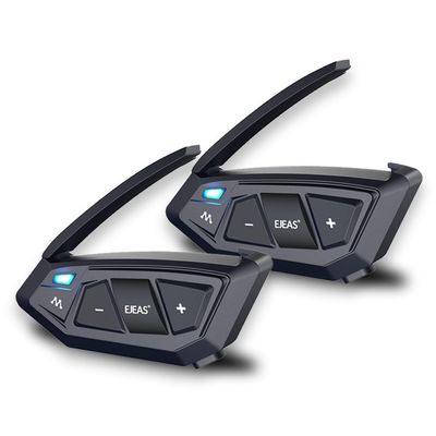 iSunergy Motorcycle Bluetooth intercom MS20 2000m Helmet Intercom,20 Riders Motorcycle Bluetooth Headset,Universal Bluetooth Helmet Headset,Helmet Communication System FM/Hard &Soft Mic/2Pack
