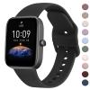 AK Band for Amazfit GTS 4 / GTS 4 Mini / GTS 3 / GTS 2 / GTS 2e / GTS 2 mini / GTS / GTR mini Bands, 20mm Soft Replacement Sport Strap for Amazfit Bip 3 / Bip 3 Pro / Bip U Pro / Bip / Bip Lite / Bip S / Bip S lite / Bip U Smart Watch Women Men (Blac view 1