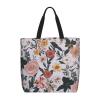 VTCTOASY The Mini Floral Print Women Tote Bag Big Capacity Shopping Bag Fashion Beach Bag For Work Travel, Black view 1
