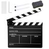 Ribvane Directors Clapboard for Film, Hollywood Slate Move Photography Video TV Cut Action Scene Acrylic Clapper Board with a Magnetic Blackboard Eraser, Two Custom Pens, Cleaning Cloth and Hex Wrench view 1