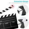 Ribvane Directors Clapboard for Film, Hollywood Slate Move Photography Video TV Cut Action Scene Acrylic Clapper Board with a Magnetic Blackboard Eraser, Two Custom Pens, Cleaning Cloth and Hex Wrench view 2
