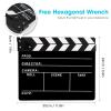Ribvane Directors Clapboard for Film, Hollywood Slate Move Photography Video TV Cut Action Scene Acrylic Clapper Board with a Magnetic Blackboard Eraser, Two Custom Pens, Cleaning Cloth and Hex Wrench view 3