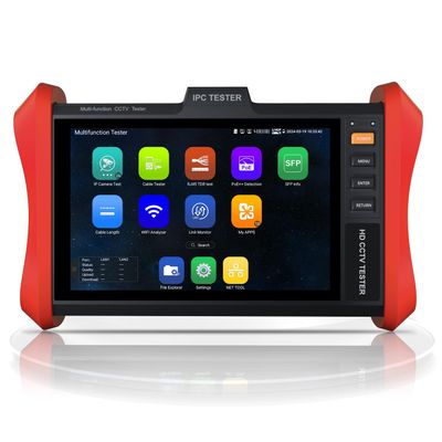 4K 12MP IP Camera Tester, WANLUTECH IPC Tester 90W PoE Power Output 8'' Touchscreen CCTV Test SFP Optical Fiber Module Port RJ45 Cable TDR Test WiFi Network Tools (E88)